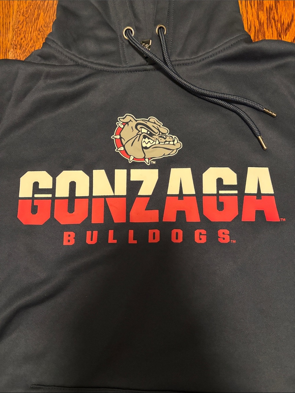 Colosseum Gonzaga Bulldogs Basketball Navy Hoodie Men’s Size: Small NWT - Picture 2 of 4